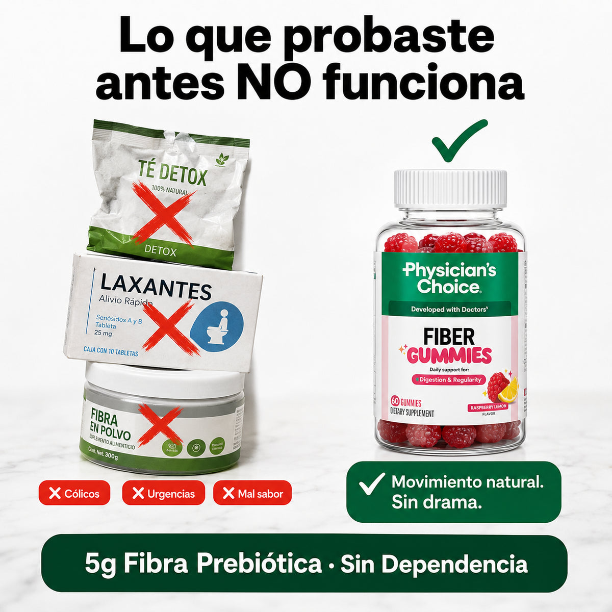 Physician's Choice Fiber Gummies | Ve Al Baño Todos Los Días sin  Esfuerzo